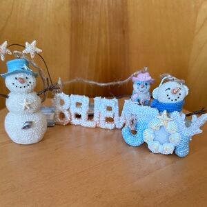 Beach Themed Snowmen Christmas Tree ornaments